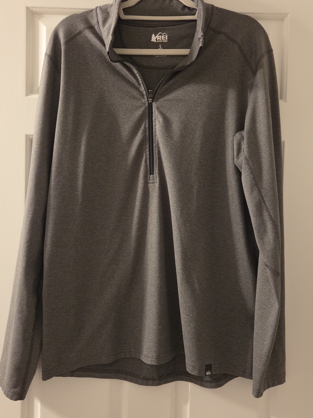 REI Co-Op Men's Large Gray Half Zip Performance Pullover